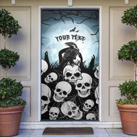 Personalized Funny Halloween F’Caw Raven Door Cover Black Bird Crow With Skulls - Wonder Print Shop