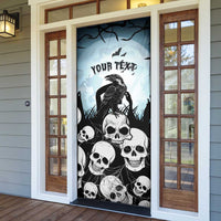 Personalized Funny Halloween F’Caw Raven Door Cover Black Bird Crow With Skulls - Wonder Print Shop