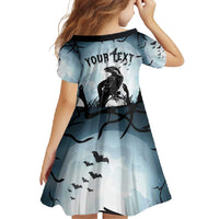 Personalized Funny Halloween F’Caw Raven Family Matching Long Sleeve Bodycon Dress and Hawaiian Shirt Black Bird Crow With Skulls - Wonder Print Shop