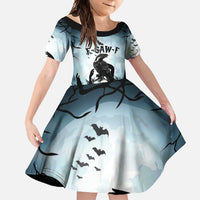 Personalized Funny Halloween F’Caw Raven Family Matching Off Shoulder Maxi Dress and Hawaiian Shirt Black Bird Crow With Skulls - Wonder Print Shop