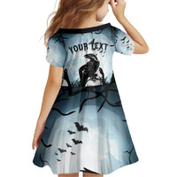 Personalized Funny Halloween F’Caw Raven Family Matching Off Shoulder Maxi Dress and Hawaiian Shirt Black Bird Crow With Skulls - Wonder Print Shop