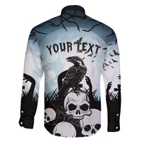 Personalized Funny Halloween F’Caw Raven Family Matching Puletasi and Hawaiian Shirt Black Bird Crow With Skulls - Wonder Print Shop