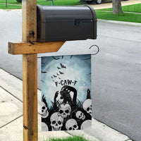 Funny Halloween F’Caw Raven Garden Flag Black Bird Crow With Skulls - Wonder Print Shop