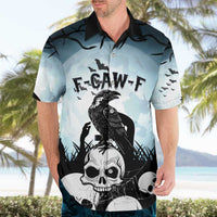Personalized Funny Halloween F’Caw Raven Hawaiian Shirt Black Bird Crow With Skulls - Wonder Print Shop