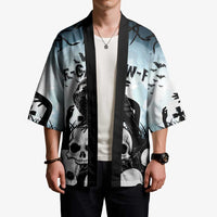 Personalized Funny Halloween F’Caw Raven Kimono Black Bird Crow With Skulls - Wonder Print Shop