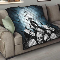 Funny Halloween F’Caw Raven Quilt Black Bird Crow With Skulls - Wonder Print Shop