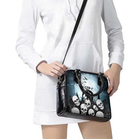 Funny Halloween F’Caw Raven Shoulder Handbag Black Bird Crow With Skulls - Wonder Print Shop