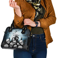 Funny Halloween F’Caw Raven Shoulder Handbag Black Bird Crow With Skulls - Wonder Print Shop