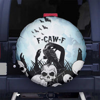 Funny Halloween F’Caw Raven Spare Tire Cover Black Bird Crow With Skulls - Wonder Print Shop