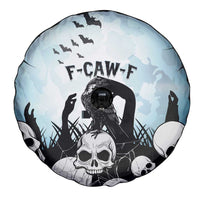 Funny Halloween F’Caw Raven Spare Tire Cover Black Bird Crow With Skulls - Wonder Print Shop