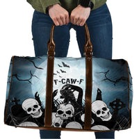 Funny Halloween F’Caw Raven Travel Bag Black Bird Crow With Skulls - Wonder Print Shop
