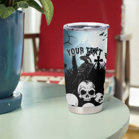 Personalized Funny Halloween F’Caw Raven Tumbler Cup Black Bird Crow With Skulls - Wonder Print Shop