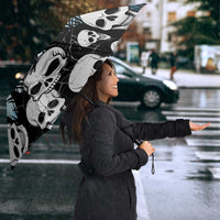 Funny Halloween F’Caw Raven Umbrella Black Bird Crow With Skulls - Wonder Print Shop