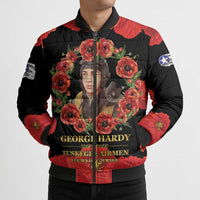 George Hardy Tuskegee Memorial Bomber Puffer Jacket Red Tail Pilots Legacy of Courage - Wonder Print Shop