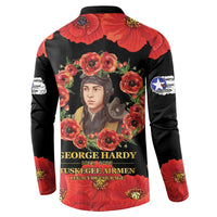 George Hardy Tuskegee Memorial Button Sweatshirt Red Tail Pilots Legacy of Courage - Wonder Print Shop