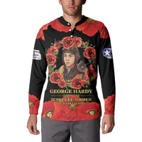 George Hardy Tuskegee Memorial Button Sweatshirt Red Tail Pilots Legacy of Courage - Wonder Print Shop