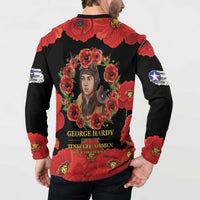 George Hardy Tuskegee Memorial Button Sweatshirt Red Tail Pilots Legacy of Courage - Wonder Print Shop