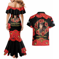 George Hardy Tuskegee Memorial Couples Matching Mermaid Dress and Hawaiian Shirt Red Tail Pilots Legacy of Courage - Wonder Print Shop