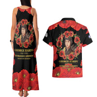 George Hardy Tuskegee Memorial Couples Matching Tank Maxi Dress and Hawaiian Shirt Red Tail Pilots Legacy of Courage - Wonder Print Shop