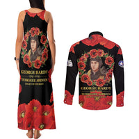 George Hardy Tuskegee Memorial Couples Matching Tank Maxi Dress and Long Sleeve Button Shirt Red Tail Pilots Legacy of Courage - Wonder Print Shop