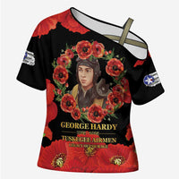George Hardy Tuskegee Memorial Cross Shoulder Shirt Red Tail Pilots Legacy of Courage - Wonder Print Shop