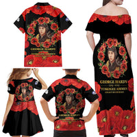 George Hardy Tuskegee Memorial Family Matching Off Shoulder Maxi Dress and Hawaiian Shirt Red Tail Pilots Legacy of Courage - Wonder Print Shop