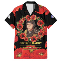 George Hardy Tuskegee Memorial Family Matching Short Sleeve Bodycon Dress and Hawaiian Shirt Red Tail Pilots Legacy of Courage - Wonder Print Shop