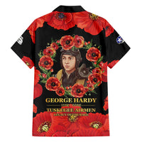 George Hardy Tuskegee Memorial Family Matching Short Sleeve Bodycon Dress and Hawaiian Shirt Red Tail Pilots Legacy of Courage - Wonder Print Shop
