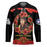 George Hardy Tuskegee Memorial Hockey Jersey Red Tail Pilots Legacy of Courage - Wonder Print Shop