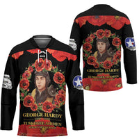 George Hardy Tuskegee Memorial Hockey Jersey Red Tail Pilots Legacy of Courage - Wonder Print Shop