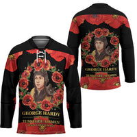 George Hardy Tuskegee Memorial Hockey Jersey Red Tail Pilots Legacy of Courage - Wonder Print Shop