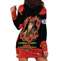 George Hardy Tuskegee Memorial Hoodie Dress Red Tail Pilots Legacy of Courage - Wonder Print Shop