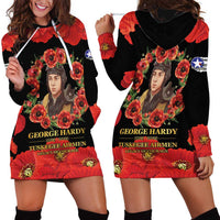 George Hardy Tuskegee Memorial Hoodie Dress Red Tail Pilots Legacy of Courage - Wonder Print Shop