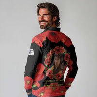 George Hardy Tuskegee Memorial Long Sleeve Polo Shirt Red Tail Pilots Legacy of Courage - Wonder Print Shop