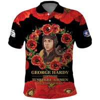 George Hardy Tuskegee Memorial Polo Shirt Red Tail Pilots Legacy of Courage - Wonder Print Shop
