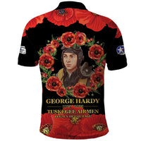 George Hardy Tuskegee Memorial Polo Shirt Red Tail Pilots Legacy of Courage - Wonder Print Shop