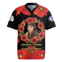George Hardy Tuskegee Memorial Rugby Jersey Red Tail Pilots Legacy of Courage - Wonder Print Shop