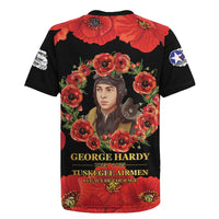George Hardy Tuskegee Memorial Rugby Jersey Red Tail Pilots Legacy of Courage - Wonder Print Shop