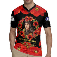 George Hardy Tuskegee Memorial Rugby Jersey Red Tail Pilots Legacy of Courage - Wonder Print Shop