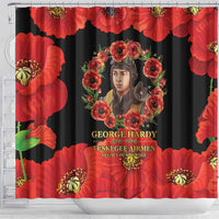 George Hardy Tuskegee Memorial Shower Curtain Red Tail Pilots Legacy of Courage - Wonder Print Shop