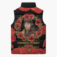 George Hardy Tuskegee Memorial Sleeveless Puffer Jacket Red Tail Pilots Legacy of Courage - Wonder Print Shop