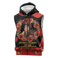 George Hardy Tuskegee Memorial Sleeveless Zip Hoodie Red Tail Pilots Legacy of Courage - Wonder Print Shop