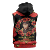 George Hardy Tuskegee Memorial Sleeveless Zip Hoodie Red Tail Pilots Legacy of Courage - Wonder Print Shop