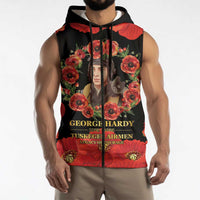 George Hardy Tuskegee Memorial Sleeveless Zip Hoodie Red Tail Pilots Legacy of Courage - Wonder Print Shop
