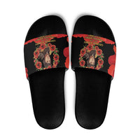 George Hardy Tuskegee Memorial Slide Sandals Red Tail Pilots Legacy of Courage - Wonder Print Shop
