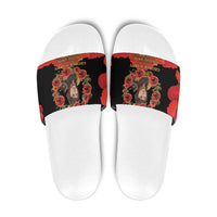 George Hardy Tuskegee Memorial Slide Sandals Red Tail Pilots Legacy of Courage - Wonder Print Shop