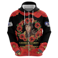 George Hardy Tuskegee Memorial Zip Hoodie Red Tail Pilots Legacy of Courage - Wonder Print Shop