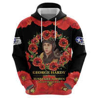 George Hardy Tuskegee Memorial Zip Hoodie Red Tail Pilots Legacy of Courage - Wonder Print Shop