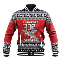 Tuskegee Red Tails Airmen Christmas Baseball Jacket P-51 Mustang 332nd Fighter Group - Wonder Print Shop