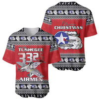 Tuskegee Red Tails Airmen Christmas Baseball Jersey P-51 Mustang 332nd Fighter Group - Wonder Print Shop